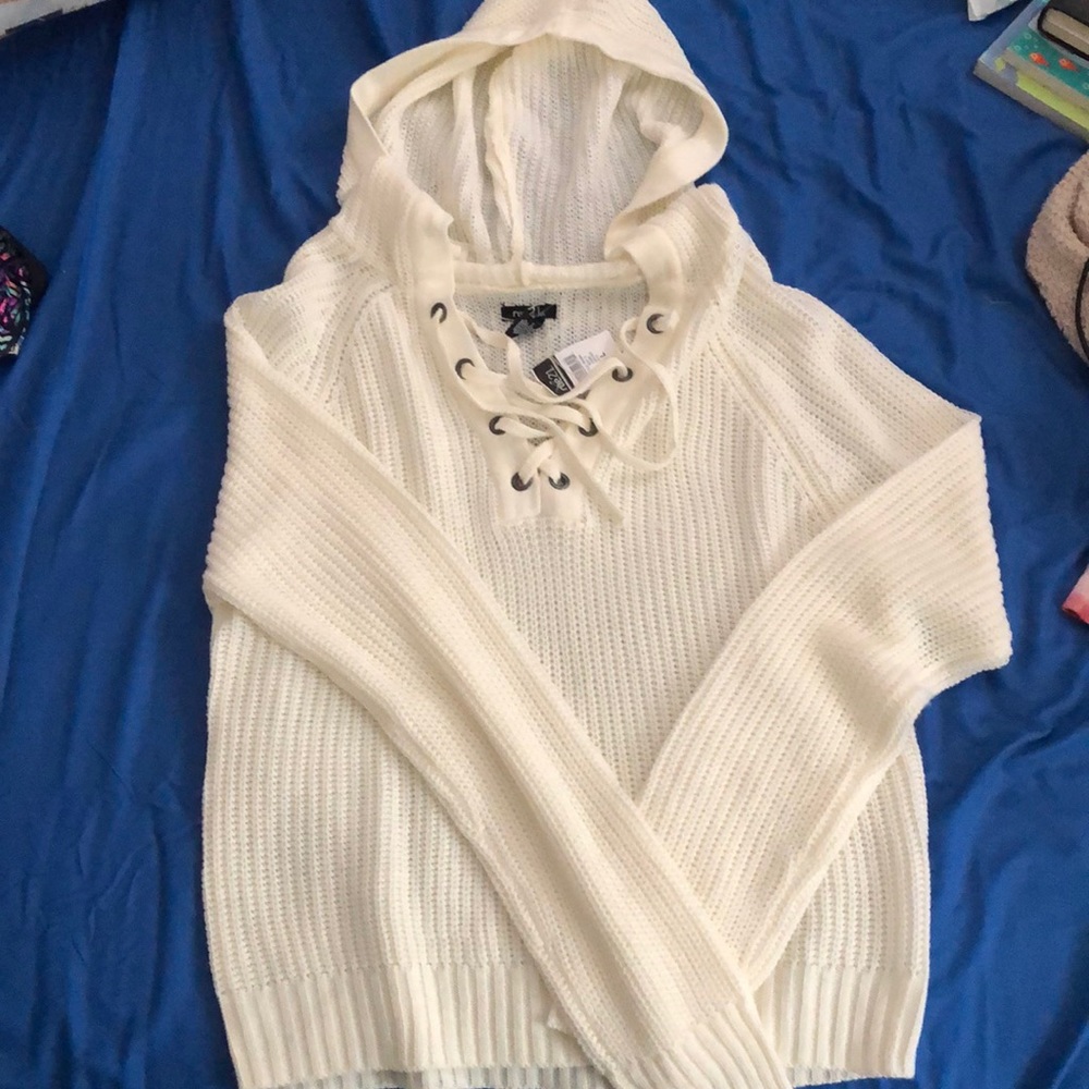 Off white Cream colored Rue 21 hooded sweater